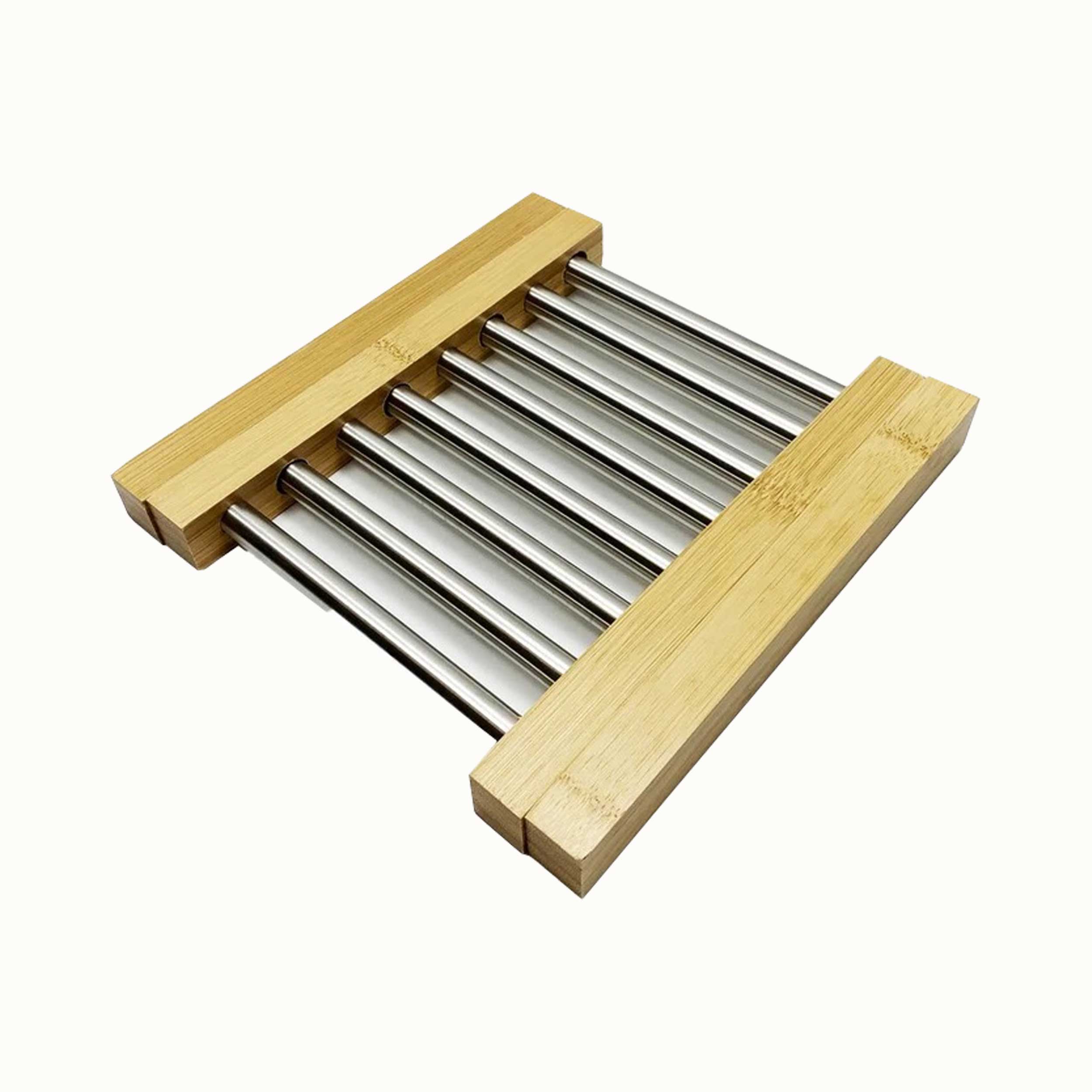 زیر قابلمه چوبی فلزی کشویی